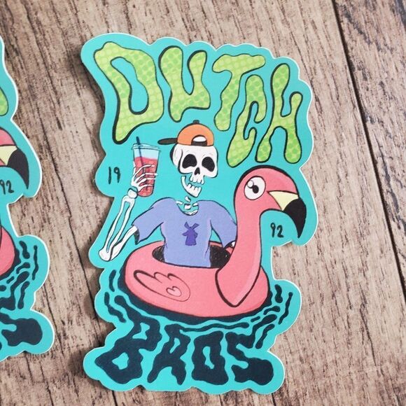 Dutch bros June Limited Edition Sticker Skeleton 💀 ☠️ - Picture 1 of 2